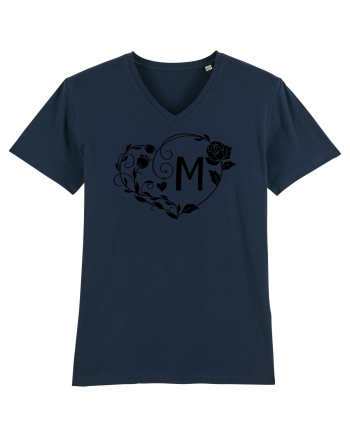 Litera M - negru French Navy