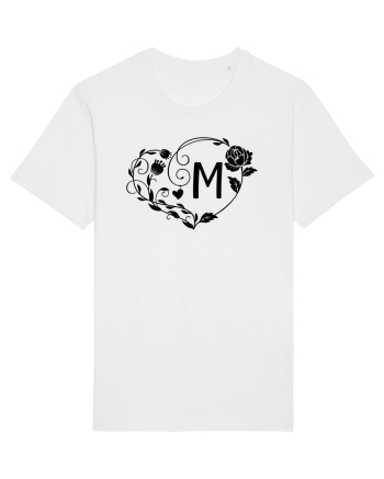 Litera M - negru White