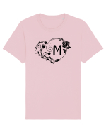 Litera M - negru Tricou mânecă scurtă Unisex Rocker