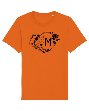Litera M - negru Bright Orange