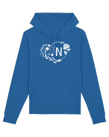 Litera N - alb Royal Blue