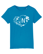 Litera N - alb Tricou mânecă scurtă  Copii Mini Creator