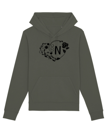 Litera N - negru Khaki