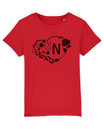 Litera N - negru Tricou mânecă scurtă  Copii Mini Creator