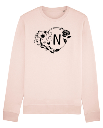 Litera N - negru Candy Pink