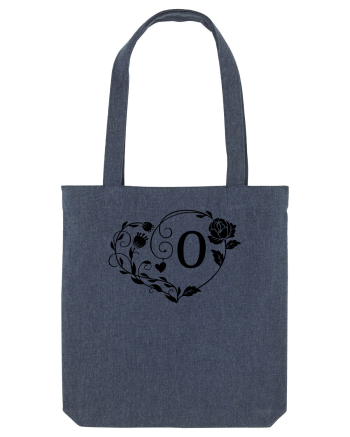 Litera O - negru Midnight Blue