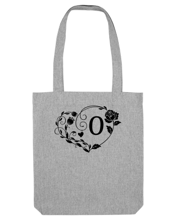 Litera O - negru Heather Grey