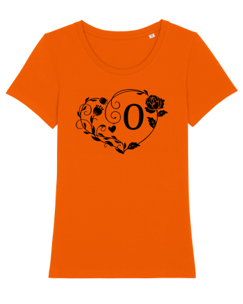 Litera O - negru Bright Orange