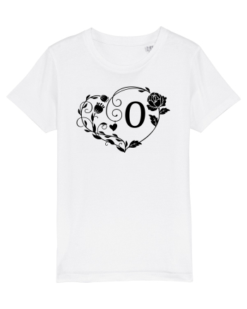 Litera O - negru White