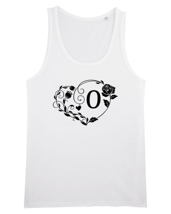 Litera O - negru White