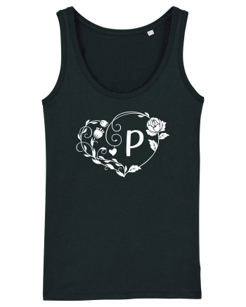 Litera P - alb Black