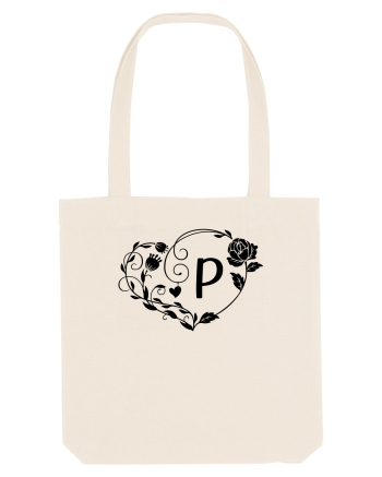 Litera P - negru Natural