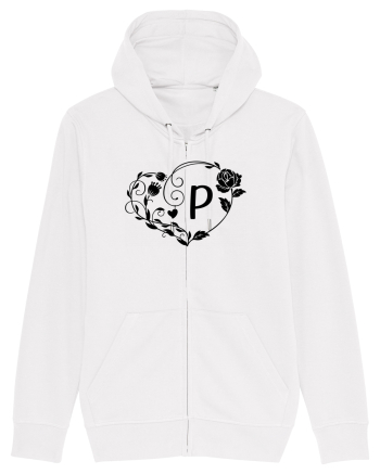 Litera P - negru White