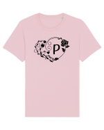 Litera P - negru Tricou mânecă scurtă Unisex Rocker