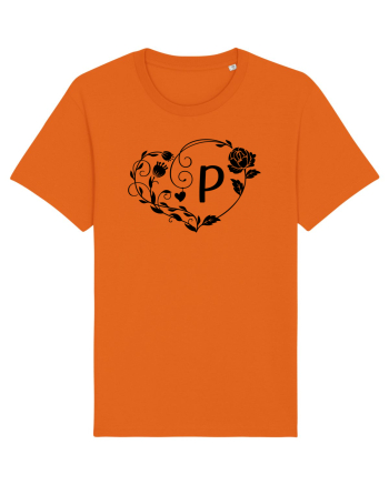 Litera P - negru Bright Orange