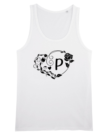 Litera P - negru White
