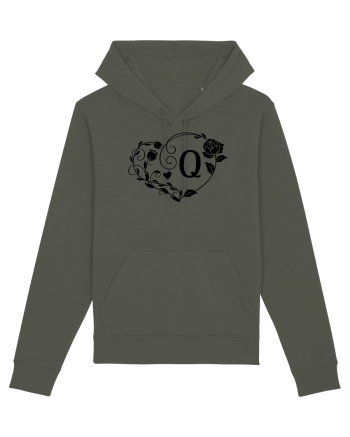 Litera Q - negru Khaki