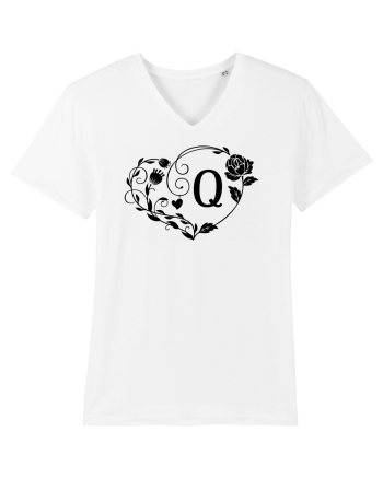 Litera Q - negru White