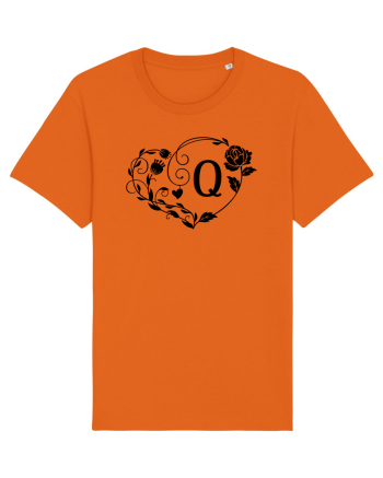 Litera Q - negru Bright Orange