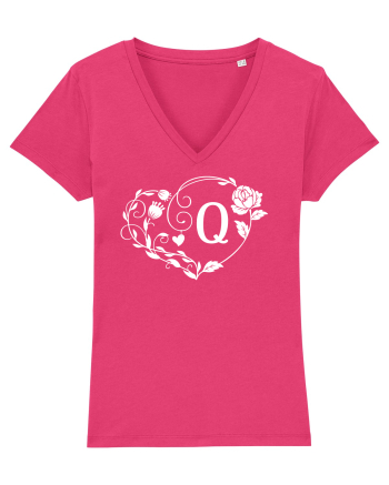 Litera Q - alb Raspberry