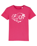 Litera Q - alb Tricou mânecă scurtă  Copii Mini Creator