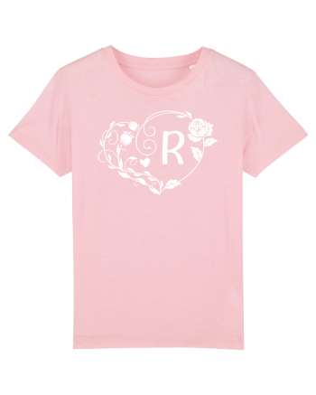 Litera R - alb Cotton Pink