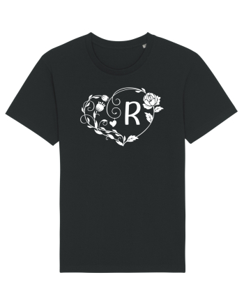 Litera R - alb Black
