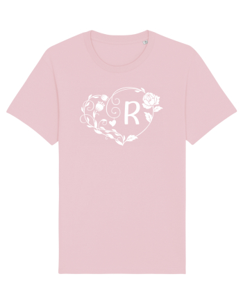 Litera R - alb Cotton Pink
