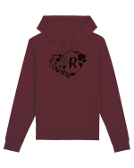 Litera R - negru Hanorac Unisex Drummer