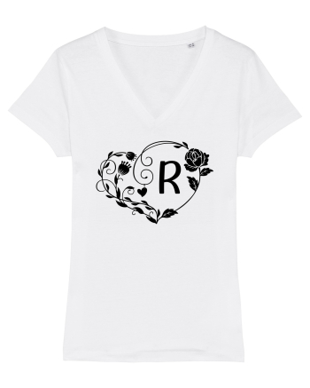 Litera R - negru White