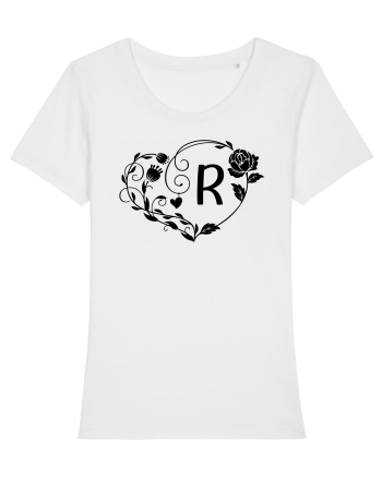 Litera R - negru White