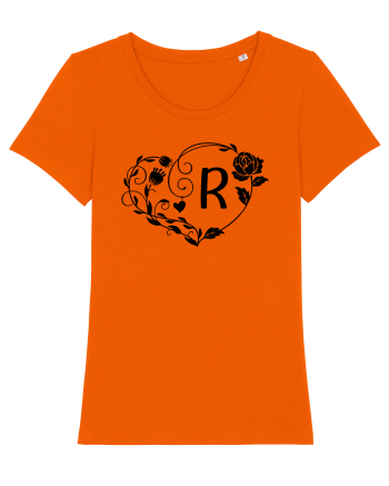 Litera R - negru Bright Orange