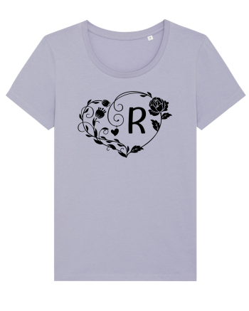 Litera R - negru Lavender