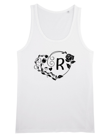 Litera R - negru White