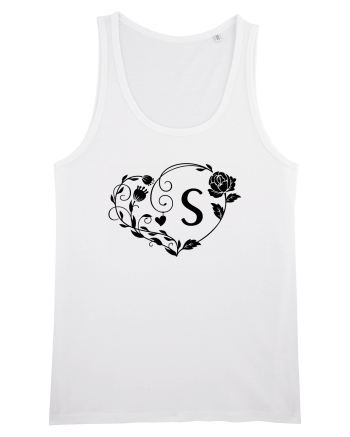 Litera S - negru White