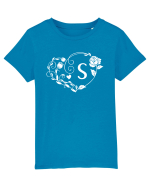 Litera S - alb Tricou mânecă scurtă  Copii Mini Creator