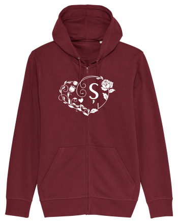 Litera Ș - alb Burgundy