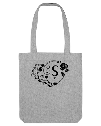 Litera Ș -negru Heather Grey
