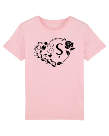 Litera Ș -negru Cotton Pink