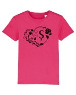 Litera Ș -negru Tricou mânecă scurtă  Copii Mini Creator