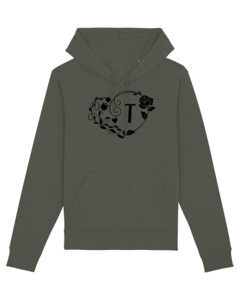 Litera T - negru Khaki