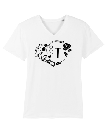 Litera T - negru White