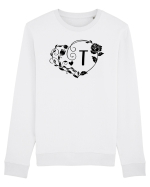 Litera T - negru Bluză mânecă lungă Unisex Rise