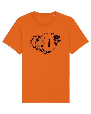 Litera T - negru Bright Orange