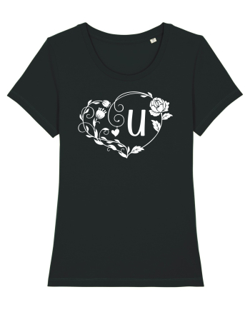Litera U - alb Black
