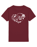 Litera U - alb Tricou mânecă scurtă  Copii Mini Creator