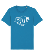 Litera U - alb Tricou mânecă scurtă Unisex Rocker
