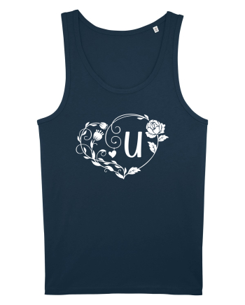 Litera U - alb Navy