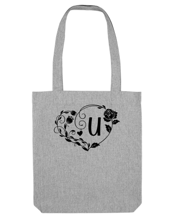 Litera U - negru Heather Grey