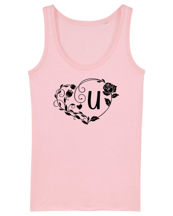 Litera U - negru Cotton Pink